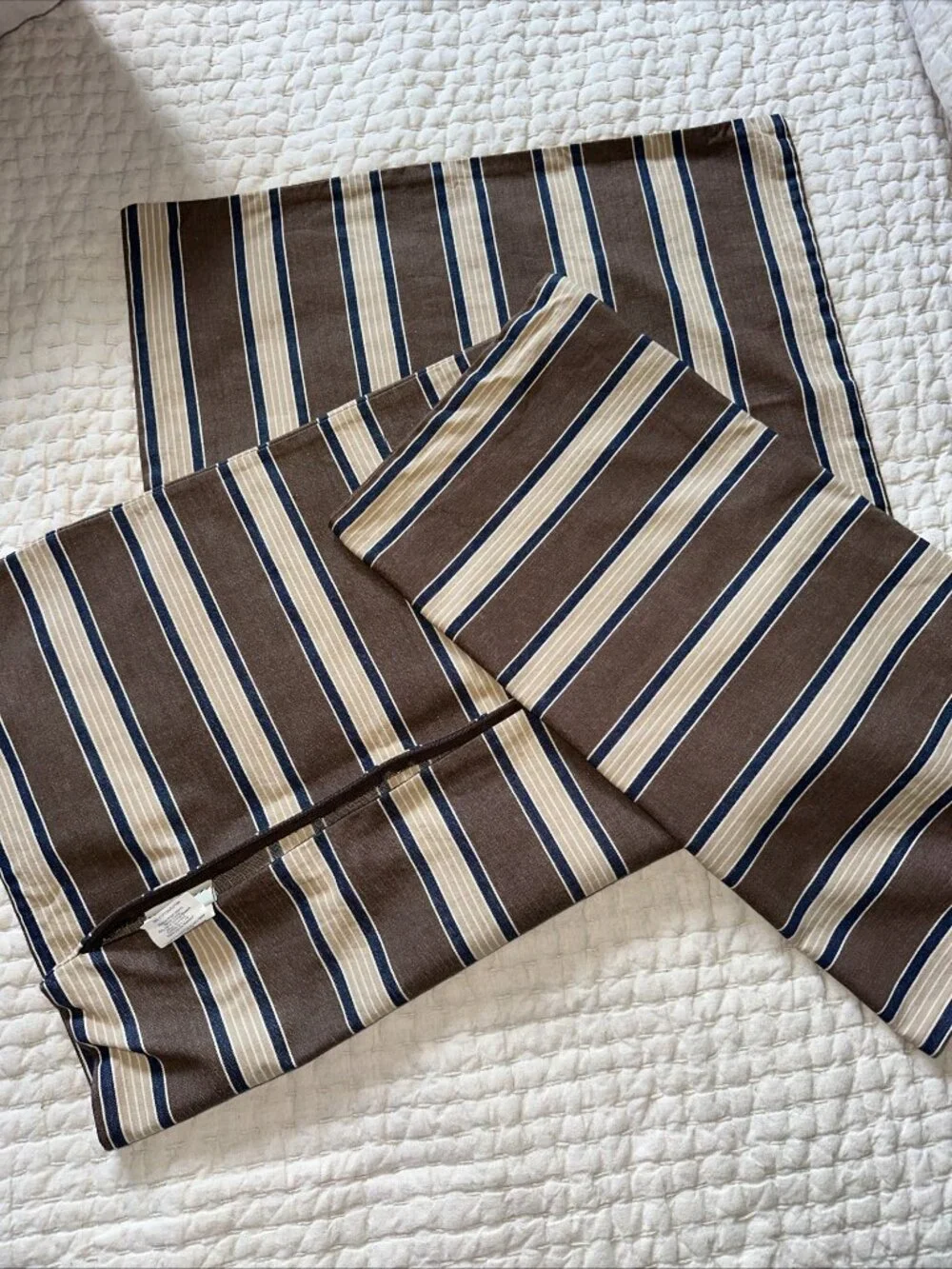 3 Pottery Barn Celeste Stripe 20 x 20 Cotton Pillow Covers